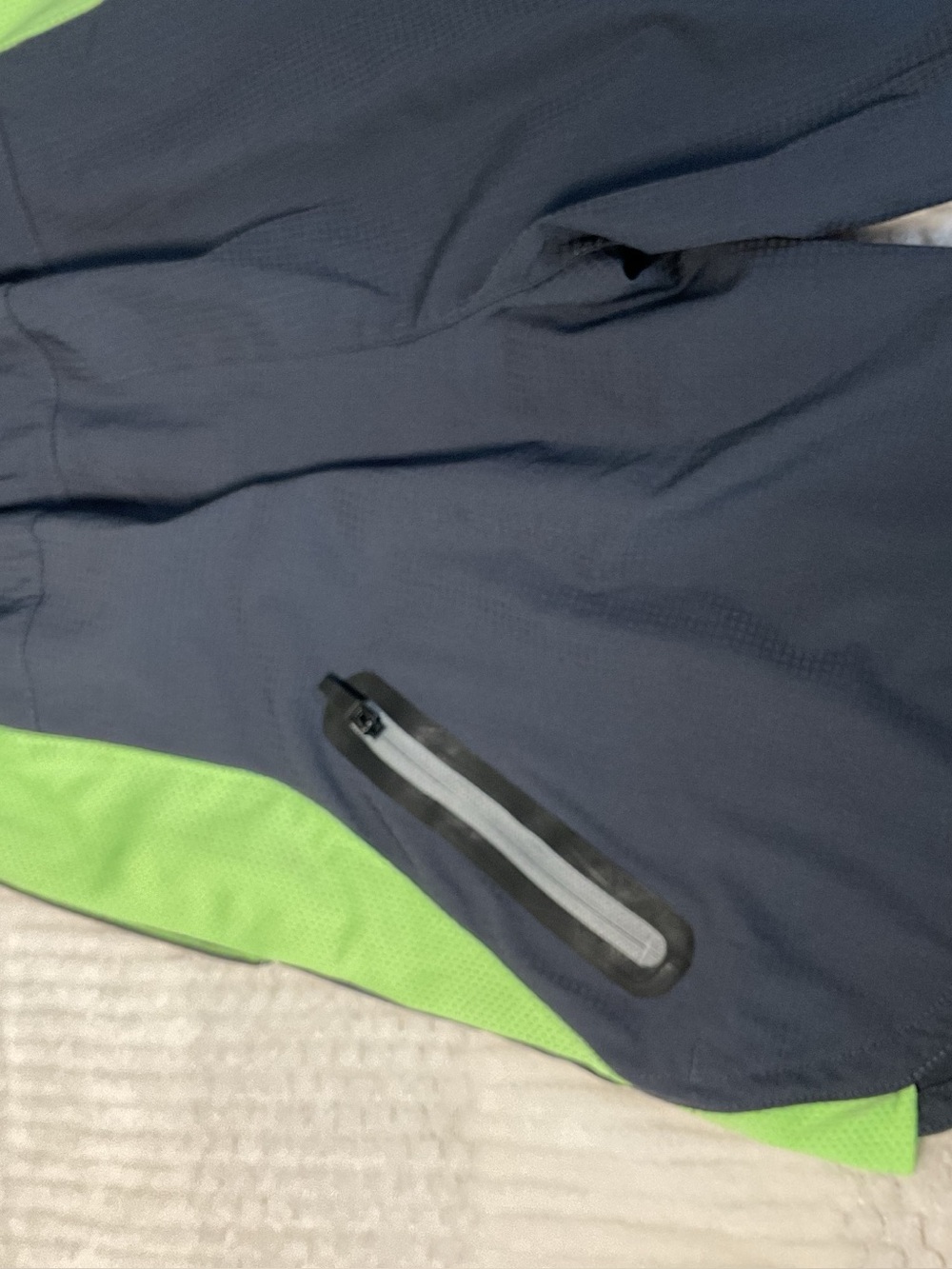 Reebok Kids Navy Rain Jacket with Lime Accents size 8 - Picture 5 of 10